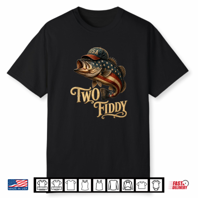 1776 2026 Bass Fishing Usa Flag 250Th Birthday Two Fiddy Shirt