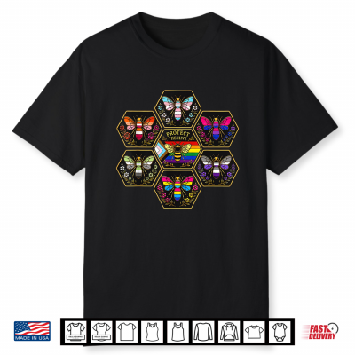 Protect The Hive Lgbtq Bee Bisexual Nature Gay Pride Support Shirt