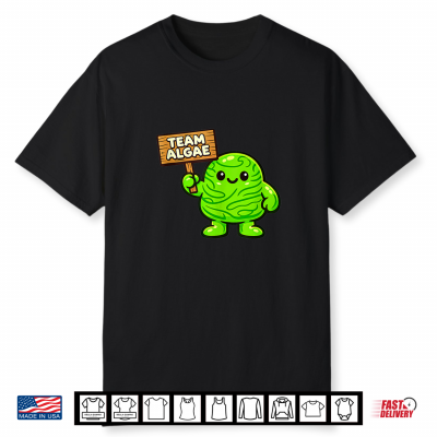 Team Algae Funny Pond Scum Mascot Design Shirt
