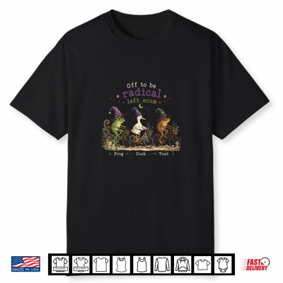Vintage Off To Be Radical Left Scum Funny Frog Duck Toad Shirt