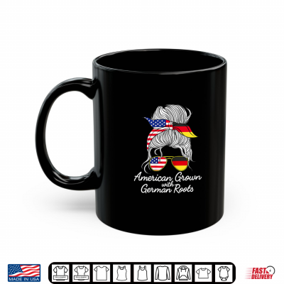 Usa Germany Heritage White Hair Messy Bun Women Girls Gift Shirt 3 Mug USA Germany Heritage White Hair Messy Bun Women Girls Gift Shirt 1