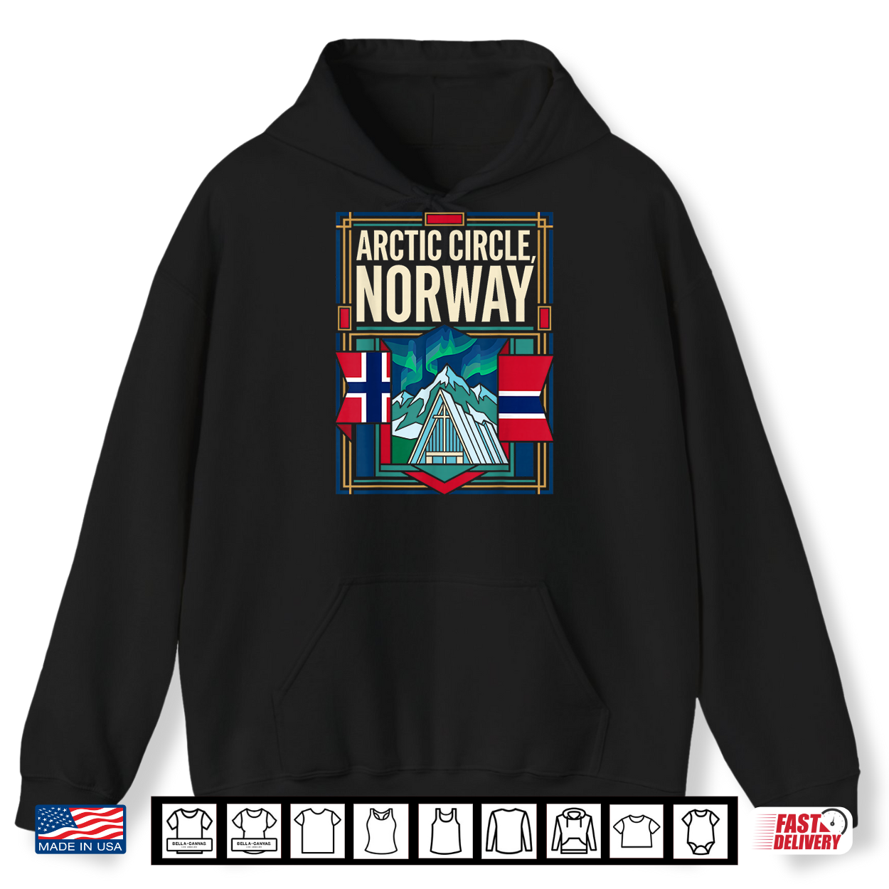 Arctic Circle Norway Flag Northern Lights Travel Graphic Shirt Arctic Circle Norway Flag Northern Lights Travel Graphic Shirt