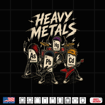 Heavy Metals Periodic Table Of Elements Chemistry Science Shirt 4 Design Heavy Metals Periodic Table of Elements Chemistry Science Shirt