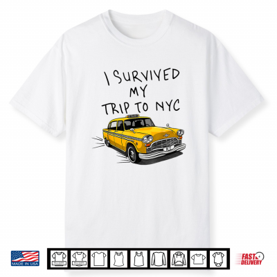 Retro I Survived My Trip To New York City Funny Mens Womens Shirt