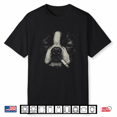 Smoking Boston Terrier Cigarette Shirt