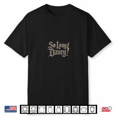 So Long Davey Rhinestone Printed Logo Shirt