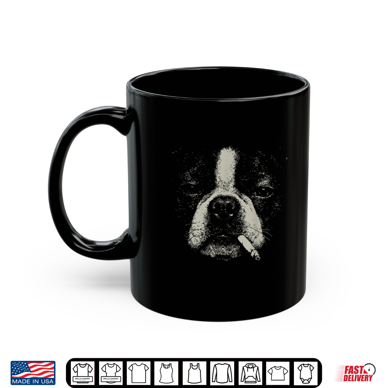 Smoking Boston Terrier Cigarette Shirt Smoking Boston Terrier Cigarette Shirt