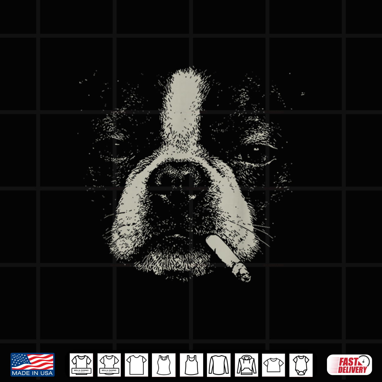 Smoking Boston Terrier Cigarette Shirt Smoking Boston Terrier Cigarette Shirt