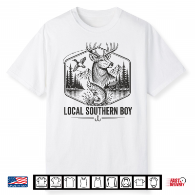 Local Deer Duck Camo Trout Fishing Hunting Shirt