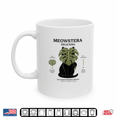 Meowstera Deliciosa Cute Black Cat Plant Lover Shirt 3 Mug Meowstera Deliciosa Cute Black Cat Plant Lover Shirt