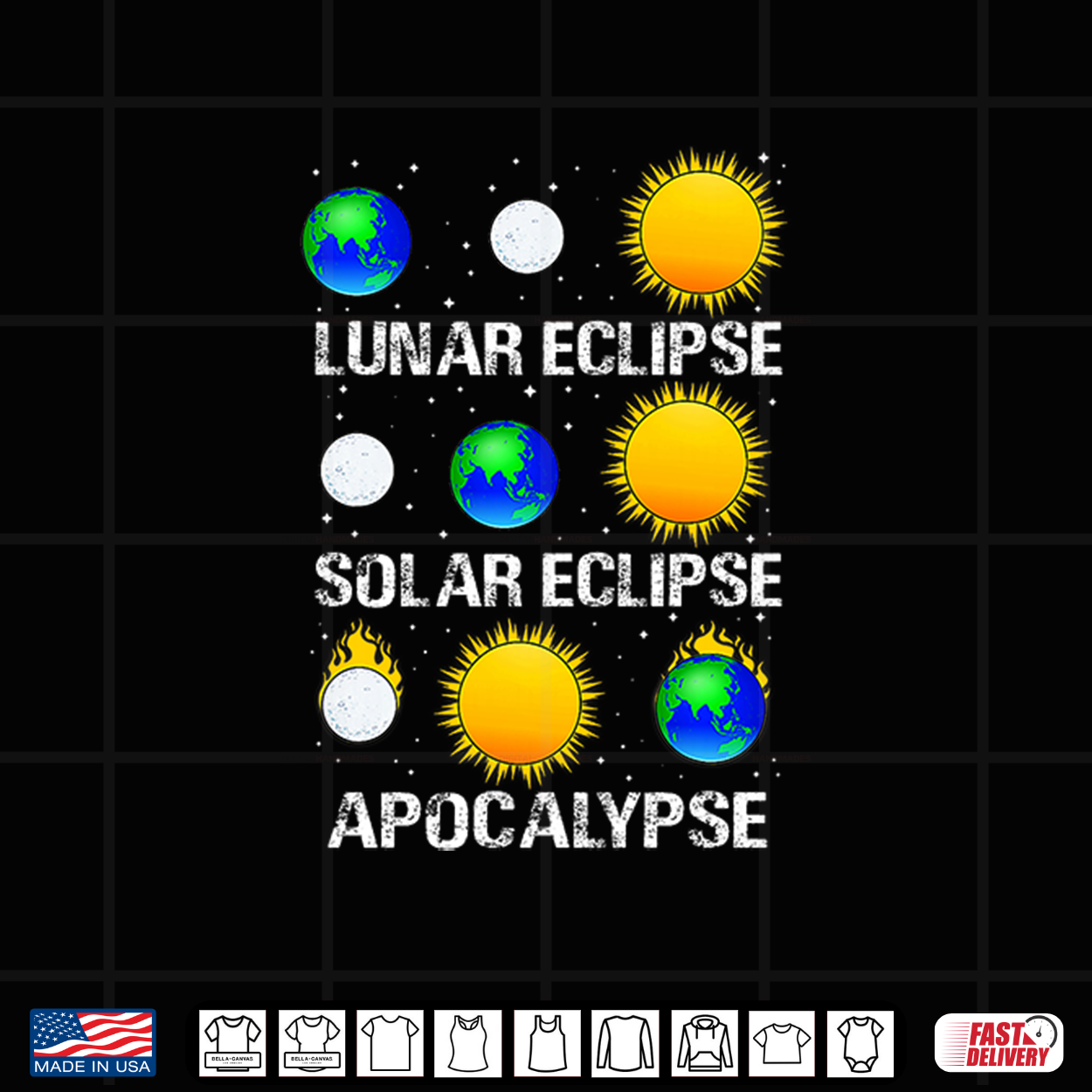 Lunar Solar Eclipse And Apocalypse Science Shirt Lunar Solar Eclipse And Apocalypse Science Shirt