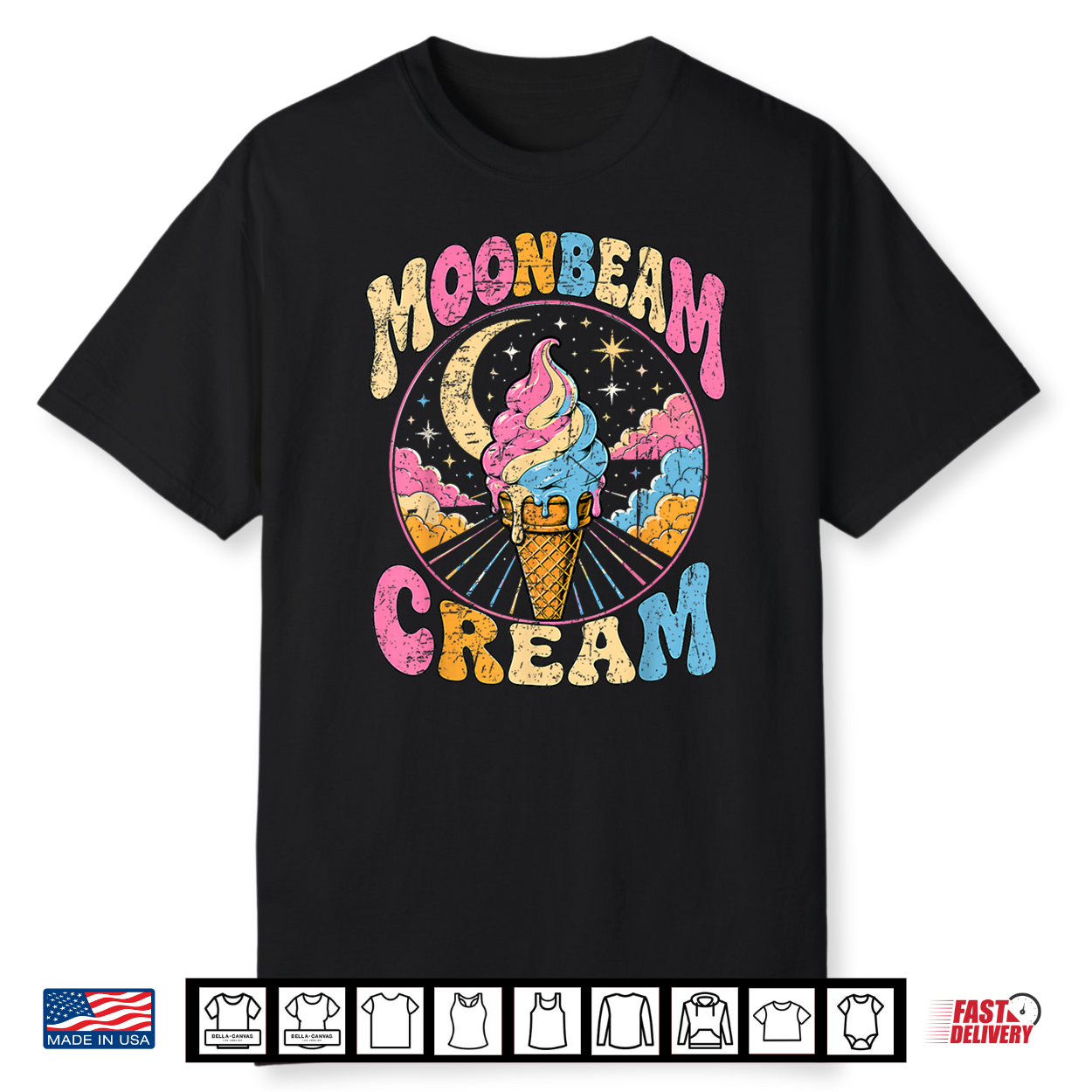 Moonbeam Ice Cream Retro Dessert Lovers Shirt Moonbeam Ice Cream Retro Dessert Lovers Shirt
