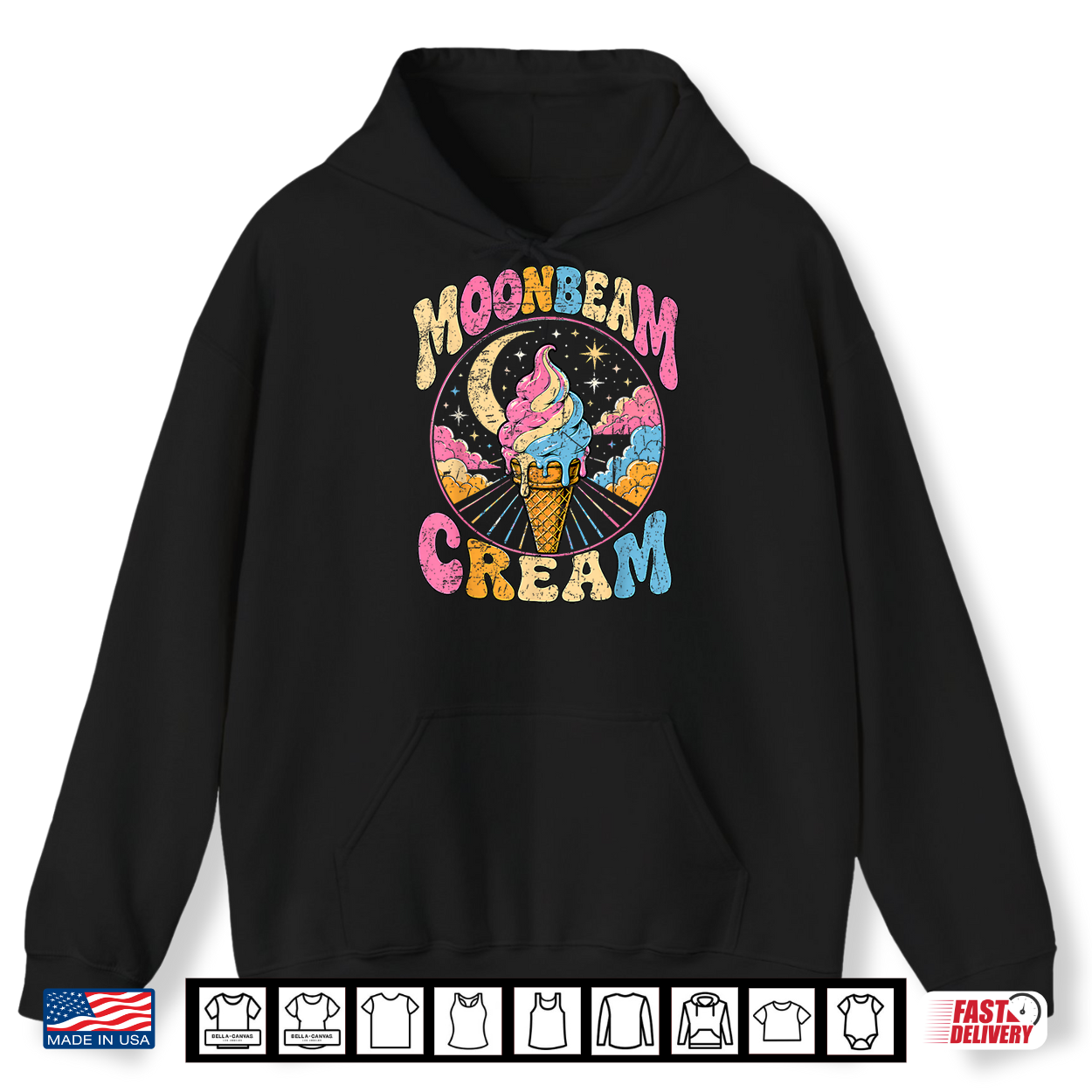 Moonbeam Ice Cream Retro Dessert Lovers Shirt Moonbeam Ice Cream Retro Dessert Lovers Shirt