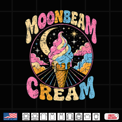 Moonbeam Ice Cream Retro Dessert Lovers Shirt 4 Design Moonbeam Ice Cream Retro Dessert Lovers Shirt