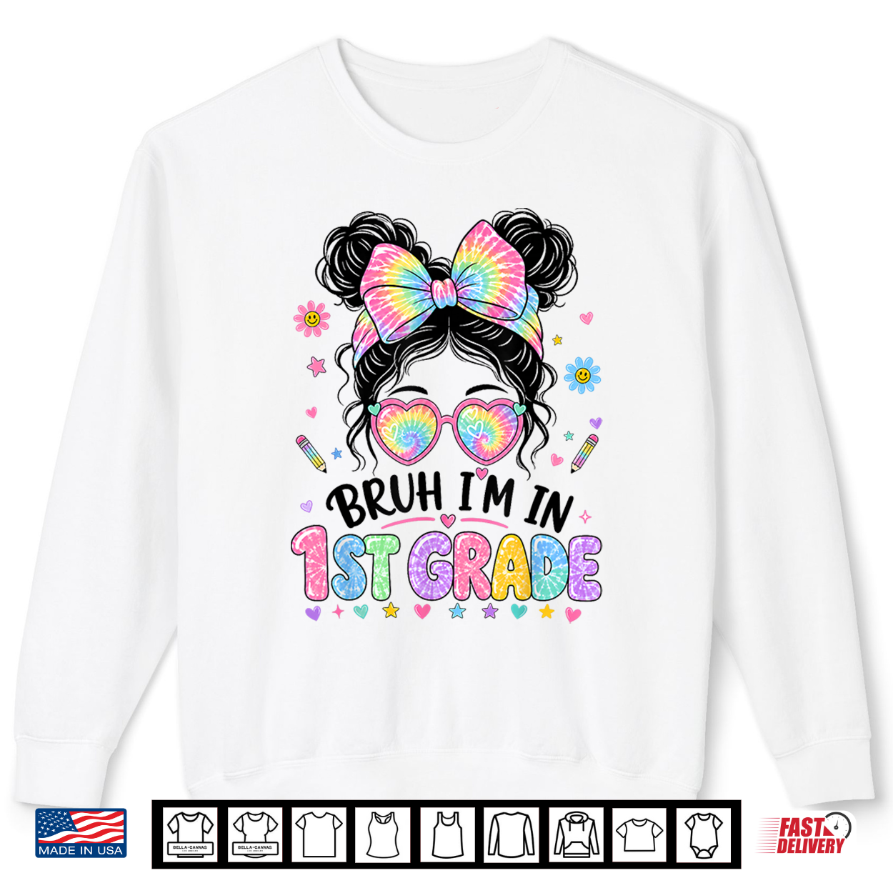 1St Grade For Girls Back To School First Day Of First Grade Shirt 1St Grade For Girls Back To School First Day Of First Grade Shirt