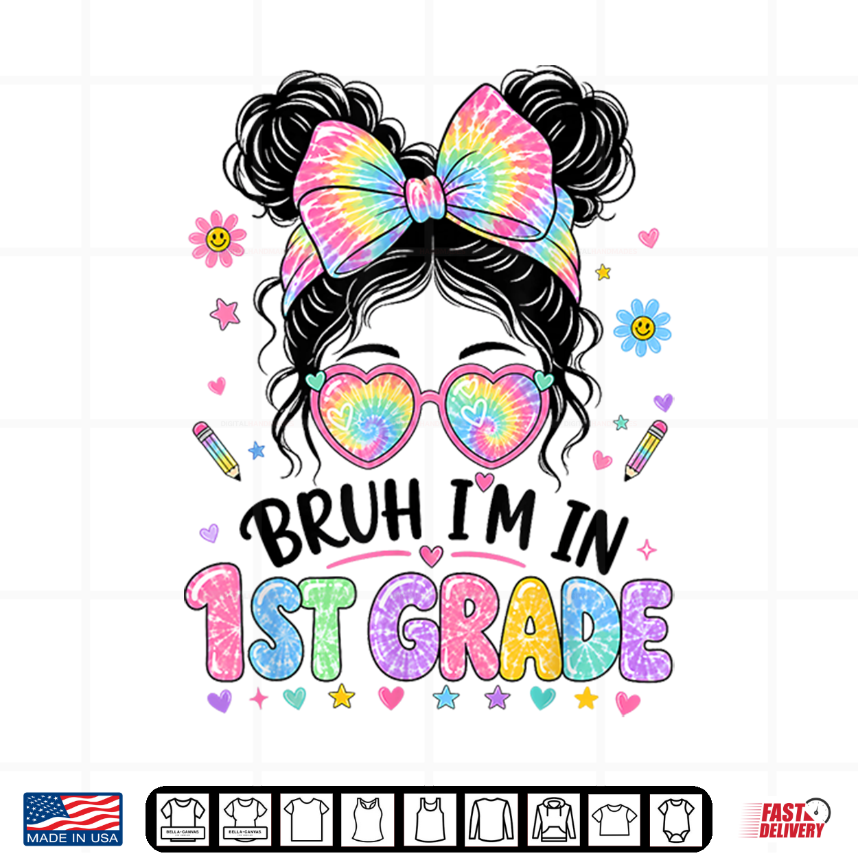 1St Grade For Girls Back To School First Day Of First Grade Shirt 1St Grade For Girls Back To School First Day Of First Grade Shirt