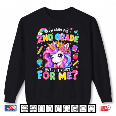 2Nd Grade For Girls Back To School First Day Second Grade Shirt 2 Sweatshirt 2nd Grade for Girls Back to School First Day Second Grade Shirt