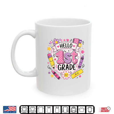 First Grade Girls Back To School Cute First Day Student Shirt 3 Mug First Grade Girls Back to School Cute First Day Student Shirt
