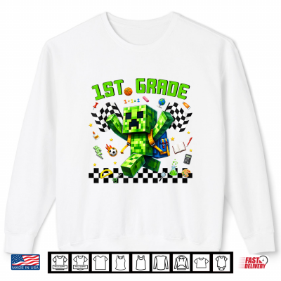 Hello 1St Grade Gamer First Day Of School Gaming Kids Boys Shirt 2 Sweatshirt Hello 1st Grade Gamer First Day of School Gaming Kids Boys Shirt
