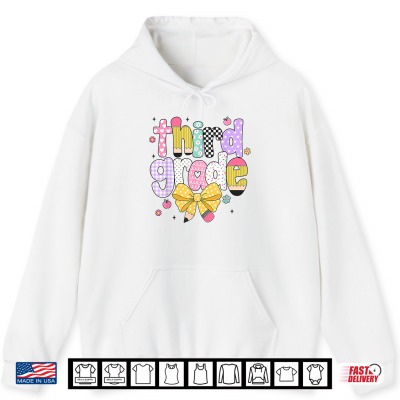 Preppy Third Grade Teacher 3Rd Grade Back To School Girls Shirt 1 Hoodie Preppy Third Grade Teacher 3rd Grade Back to School Girls Shirt