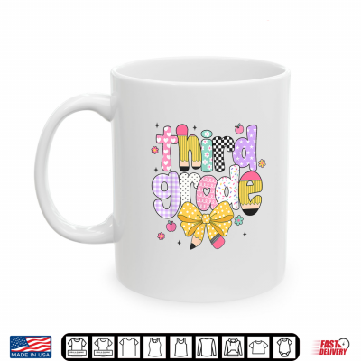 Preppy Third Grade Teacher 3Rd Grade Back To School Girls Shirt 3 Mug Preppy Third Grade Teacher 3rd Grade Back to School Girls Shirt