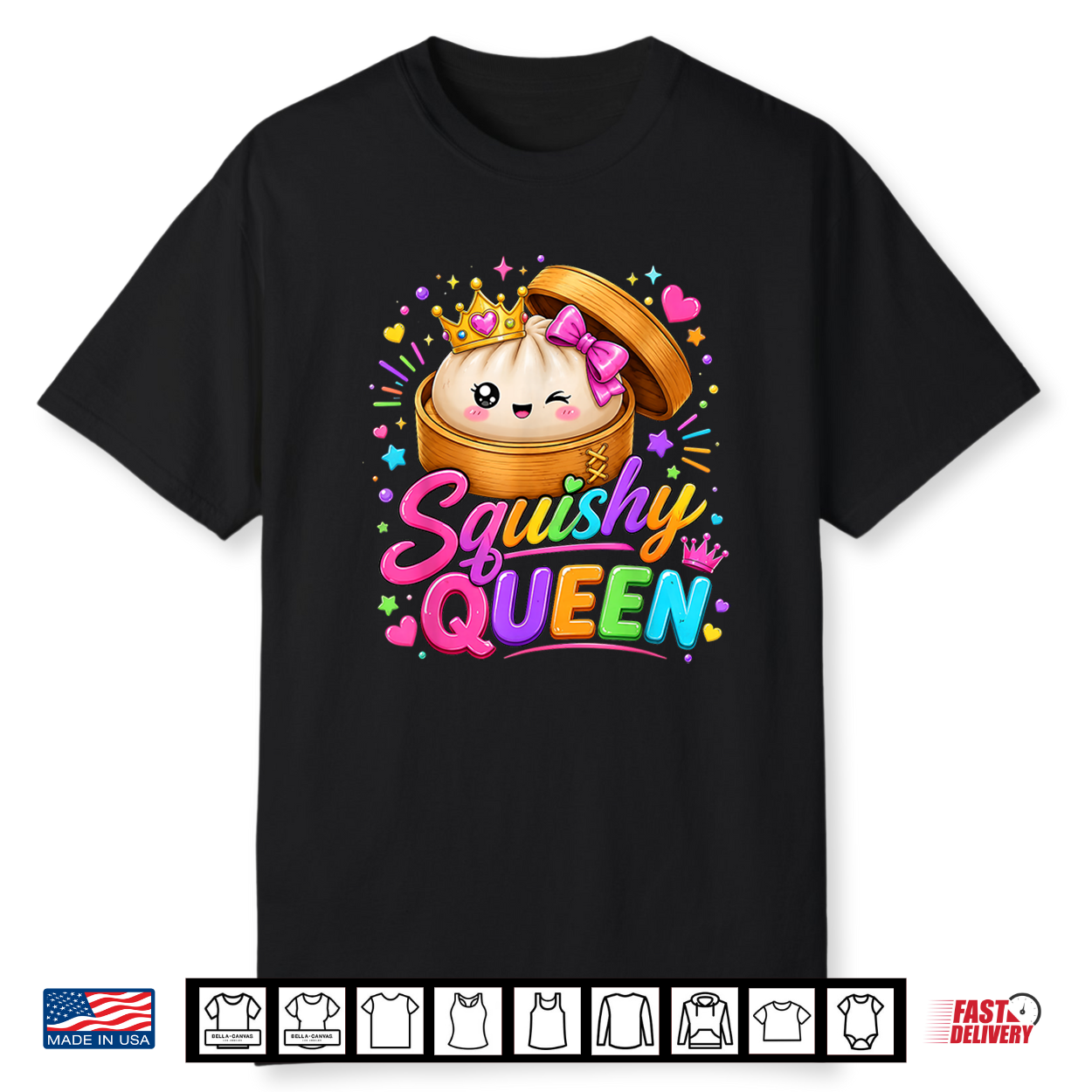 Squishy Queen Dumpling Kawaii Pastel Anime Birthday Girl Shirt Squishy Queen Dumpling Kawaii Pastel Anime Birthday Girl Shirt