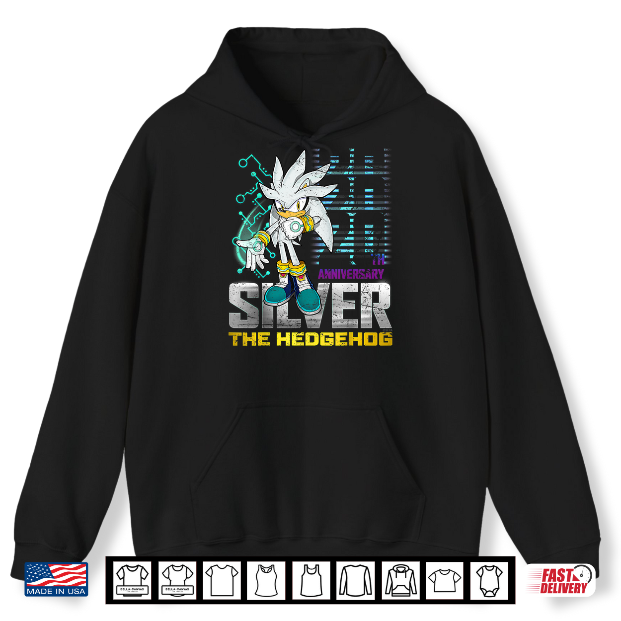Sonic The Hedgehog Silver 20Th Anniversary Distressed Shirt Sonic The Hedgehog Silver 20Th Anniversary Distressed Shirt