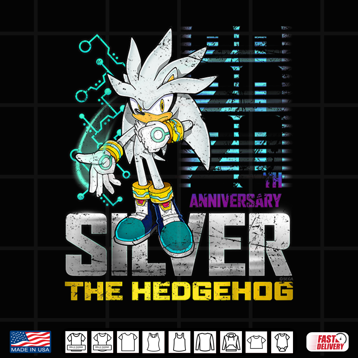 Sonic The Hedgehog Silver 20Th Anniversary Distressed Shirt Sonic The Hedgehog Silver 20Th Anniversary Distressed Shirt