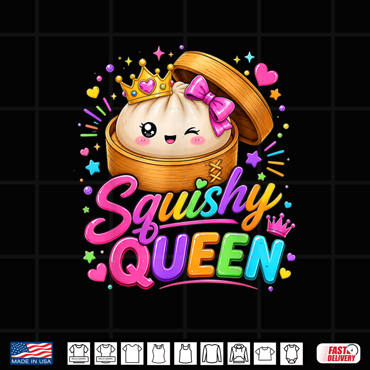 Squishy Queen Dumpling Kawaii Pastel Anime Birthday Girl Shirt Squishy Queen Dumpling Kawaii Pastel Anime Birthday Girl Shirt