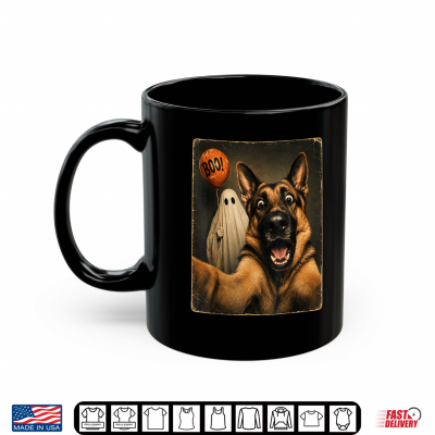 German Shepherd Halloween Ghost Selfie Boo Dog Meme Graphic Shirt 3 Mug German Shepherd Halloween Ghost Selfie Boo Dog Meme Graphic Shirt