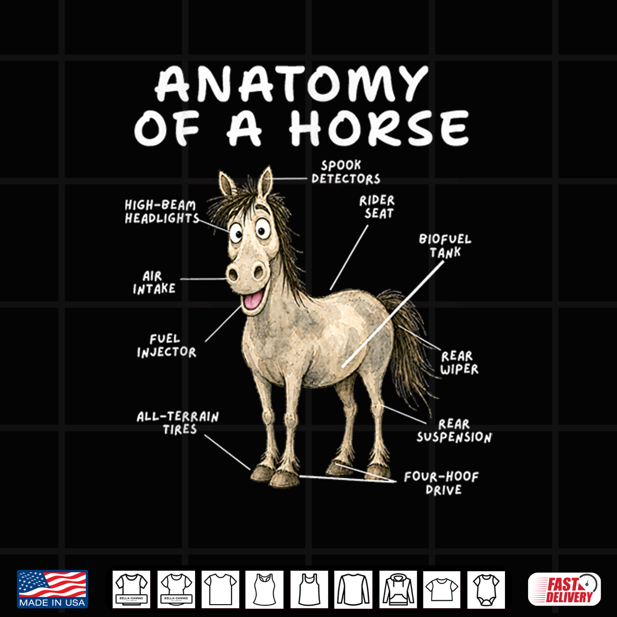 Horse Anatomy Equestrian Stable Life Humor Shirt Horse Anatomy Equestrian Stable Life Humor Shirt