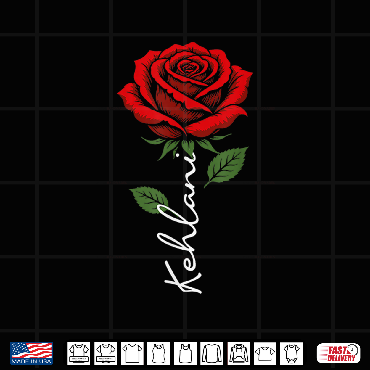 Kehlani Personalized Rose Name Elegant Floral Shirt Kehlani Personalized Rose Name Elegant Floral Shirt