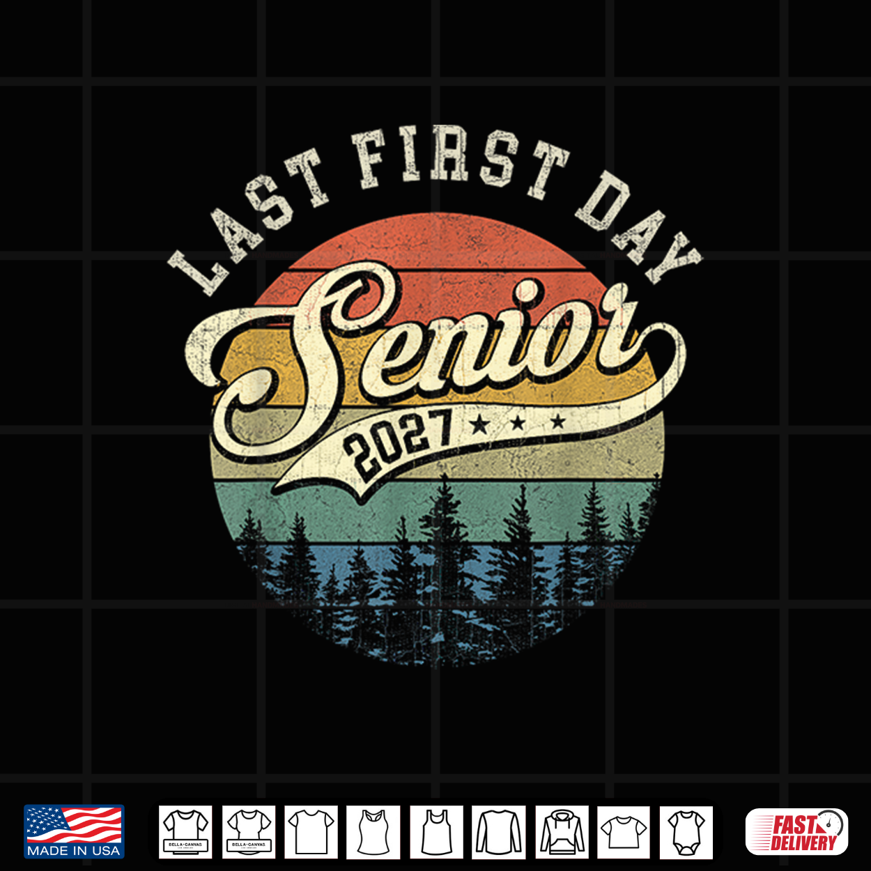 Last First Day Senior 2027 Class Of 2027 Back To School Shirt Last First Day Senior 2027 Class Of 2027 Back To School Shirt