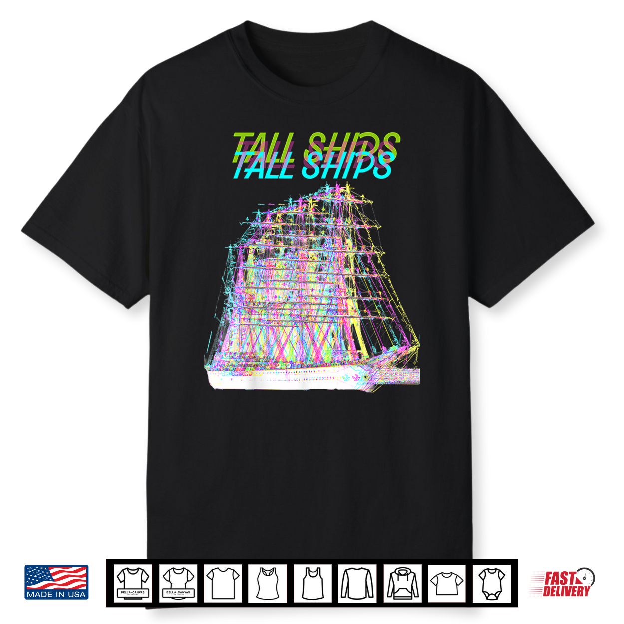 Neon Tall Ship Shirt Neon Tall Ship Shirt