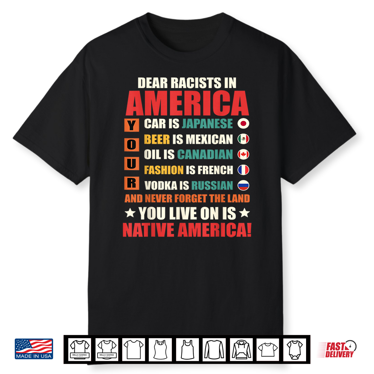 Dear Racists In America Native American Land Message Shirt Dear Racists In America Native American Land Message Shirt