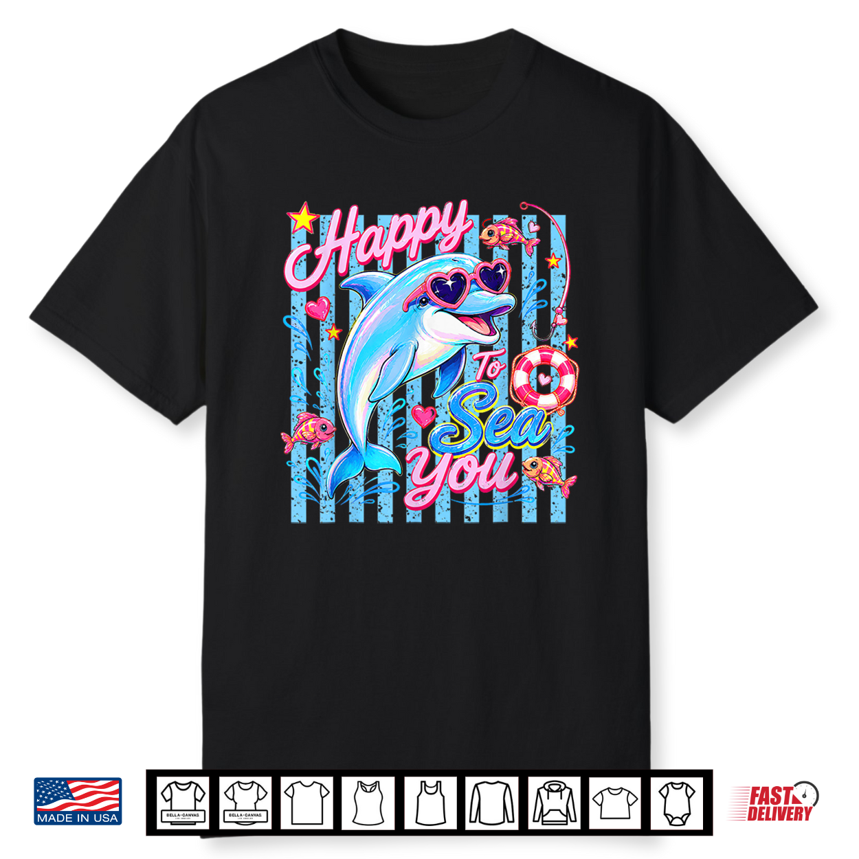Happy To Sea You Teacher Sea Animals Back To School Retro Shirt Happy To Sea You Teacher Sea Animals Back To School Retro Shirt