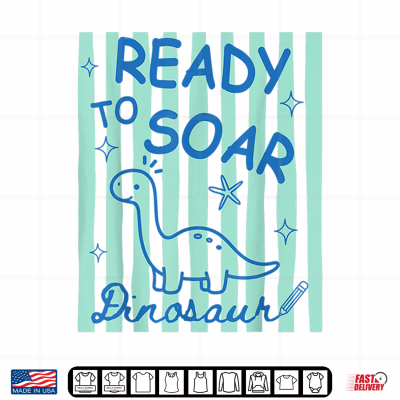 Design Funny Teacher Animal Back to School Ready to Soar Dinosaur Shirt
