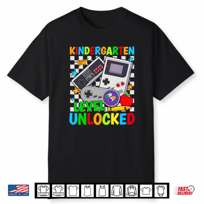 Kindergarten Level Unlocked Video Gaming Boy Girl Teacher Shirt