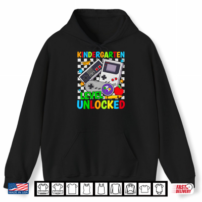 Hoodie Kindergarten Level Unlocked Video Gaming Boy Girl Teacher Shirt