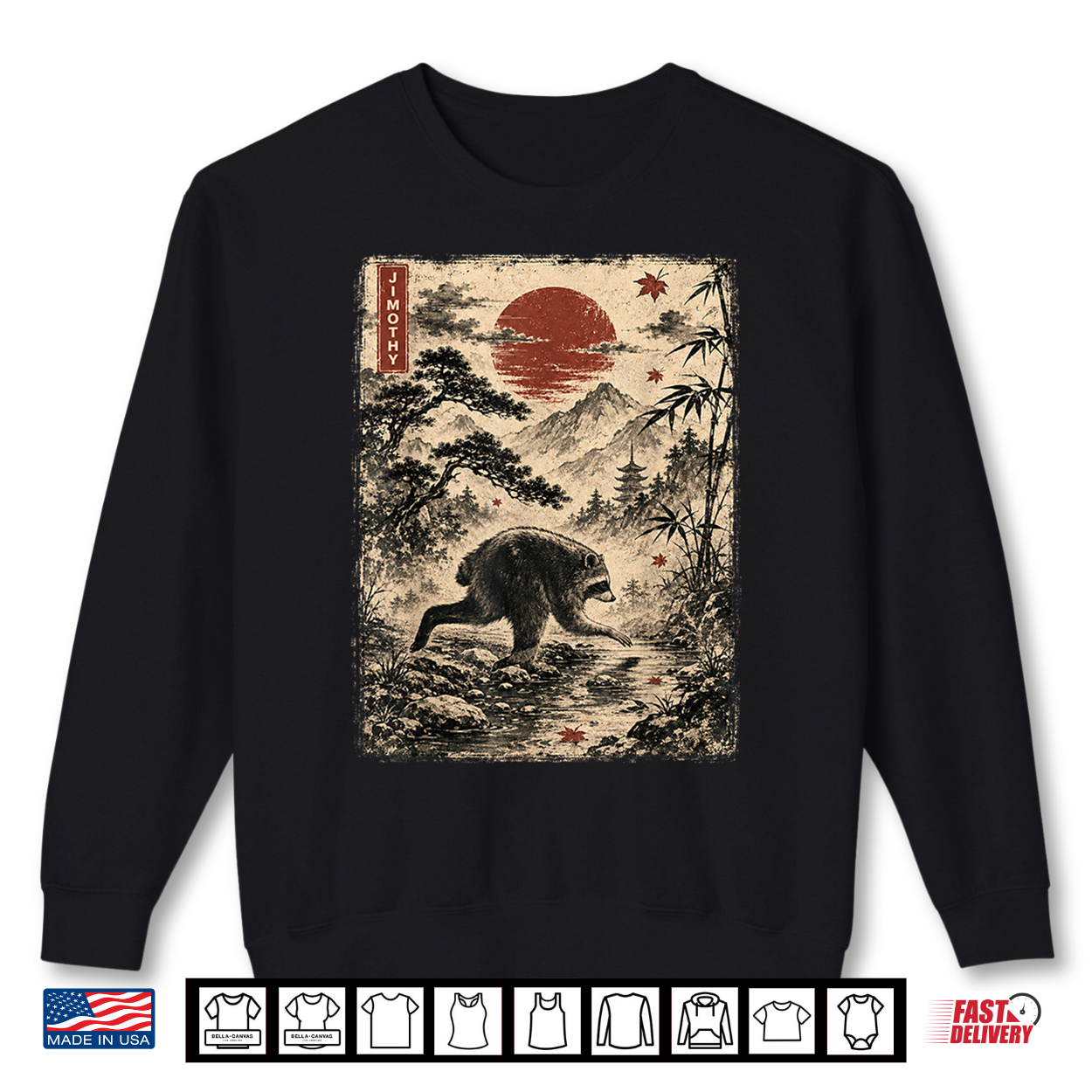 Kawaii Jimothy Seattle Raccoon Cute Japanese Ukiyo E Graphic Shirt Kawaii Jimothy Seattle Raccoon Cute Japanese Ukiyo E Graphic Shirt