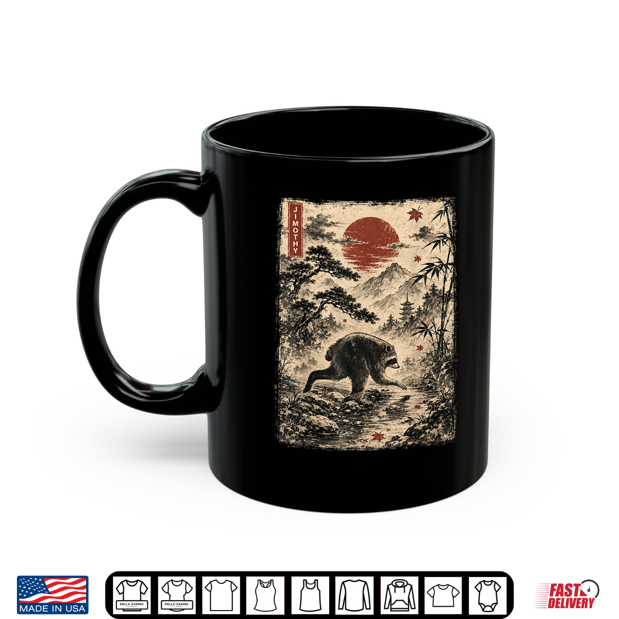 Kawaii Jimothy Seattle Raccoon Cute Japanese Ukiyo E Graphic Shirt Kawaii Jimothy Seattle Raccoon Cute Japanese Ukiyo E Graphic Shirt