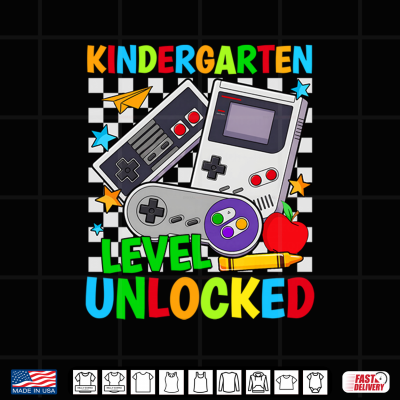 Design Kindergarten Level Unlocked Video Gaming Boy Girl Teacher Shirt