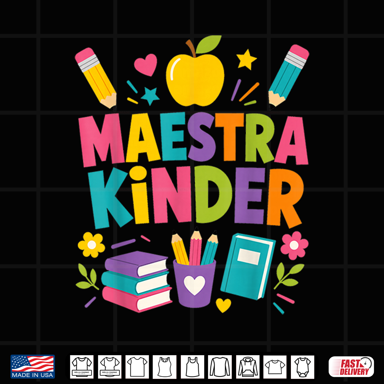 Maestra Kinder Back To School Spanish Shirt Maestra Kinder Back To School Spanish Shirt