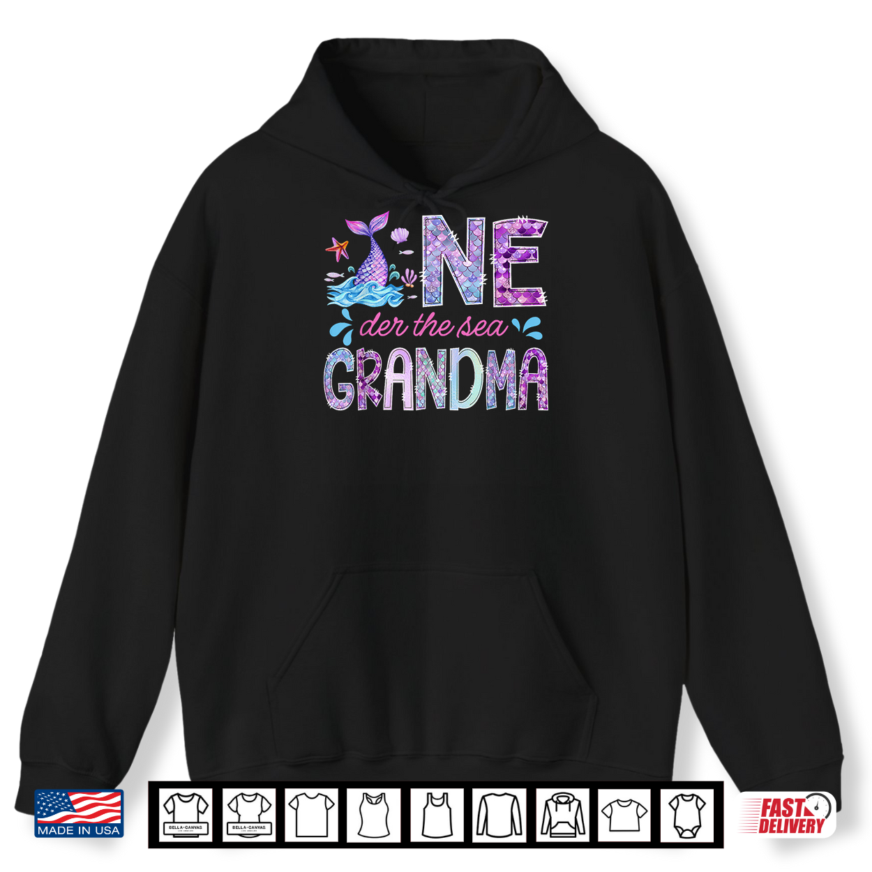 One Der Under The Sea Grandma 1St Birthday Girl Mermaid Shirt One Der Under The Sea Grandma 1St Birthday Girl Mermaid Shirt
