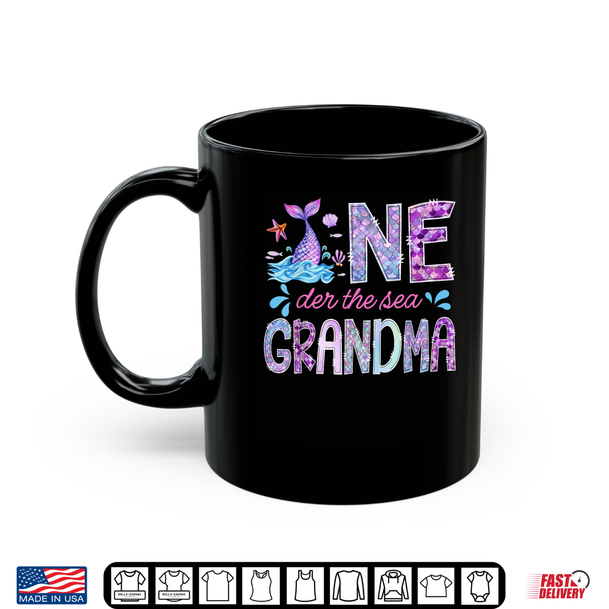 One Der Under The Sea Grandma 1St Birthday Girl Mermaid Shirt One Der Under The Sea Grandma 1St Birthday Girl Mermaid Shirt