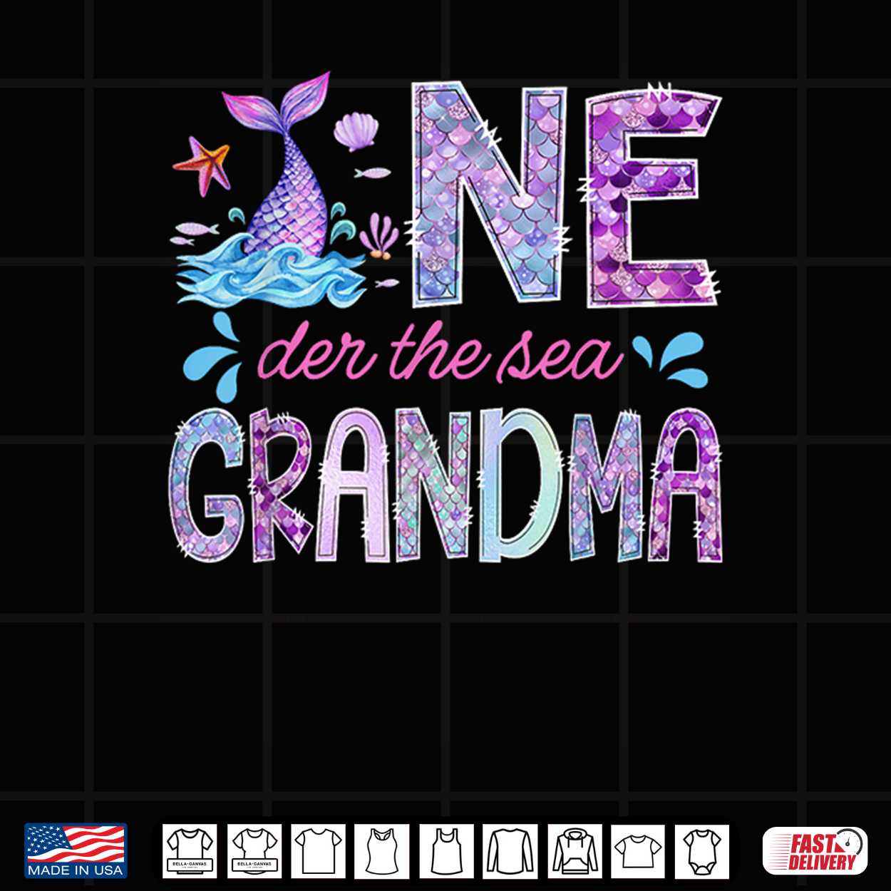 One Der Under The Sea Grandma 1St Birthday Girl Mermaid Shirt One Der Under The Sea Grandma 1St Birthday Girl Mermaid Shirt