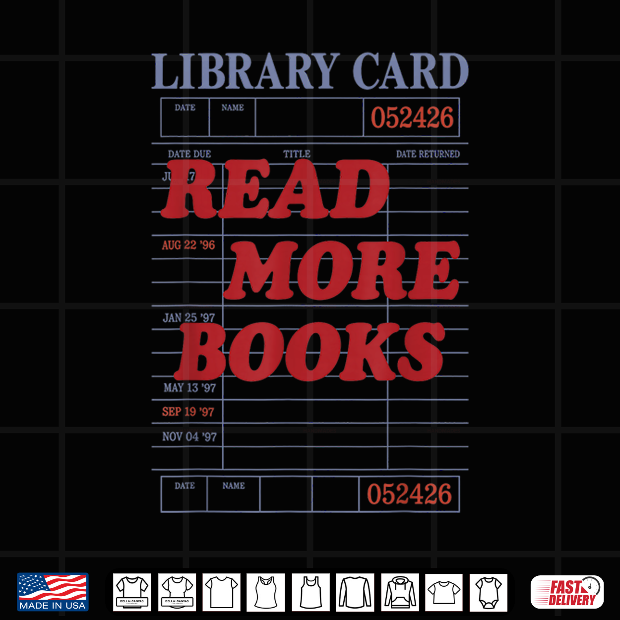 Vintage Funny Read More Books Library Card Bookworm Shirt Vintage Funny Read More Books Library Card Bookworm Shirt