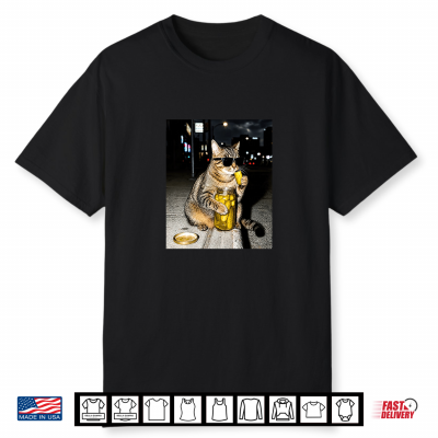 Cat Eating Pickles Animal Meme Kitten Sunglasses Shirt