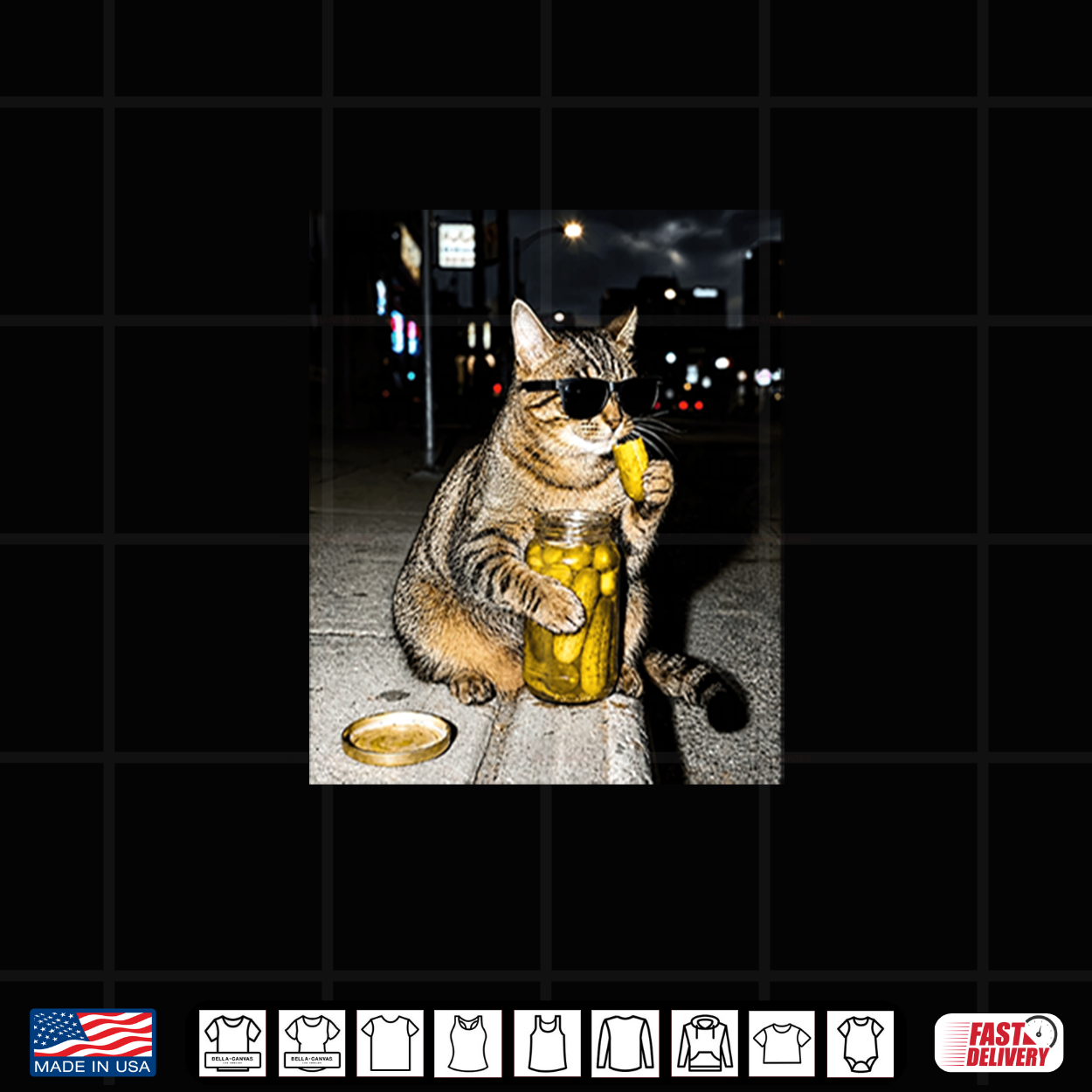 Cat Eating Pickles Animal Meme Kitten Sunglasses Shirt Cat Eating Pickles Animal Meme Kitten Sunglasses Shirt