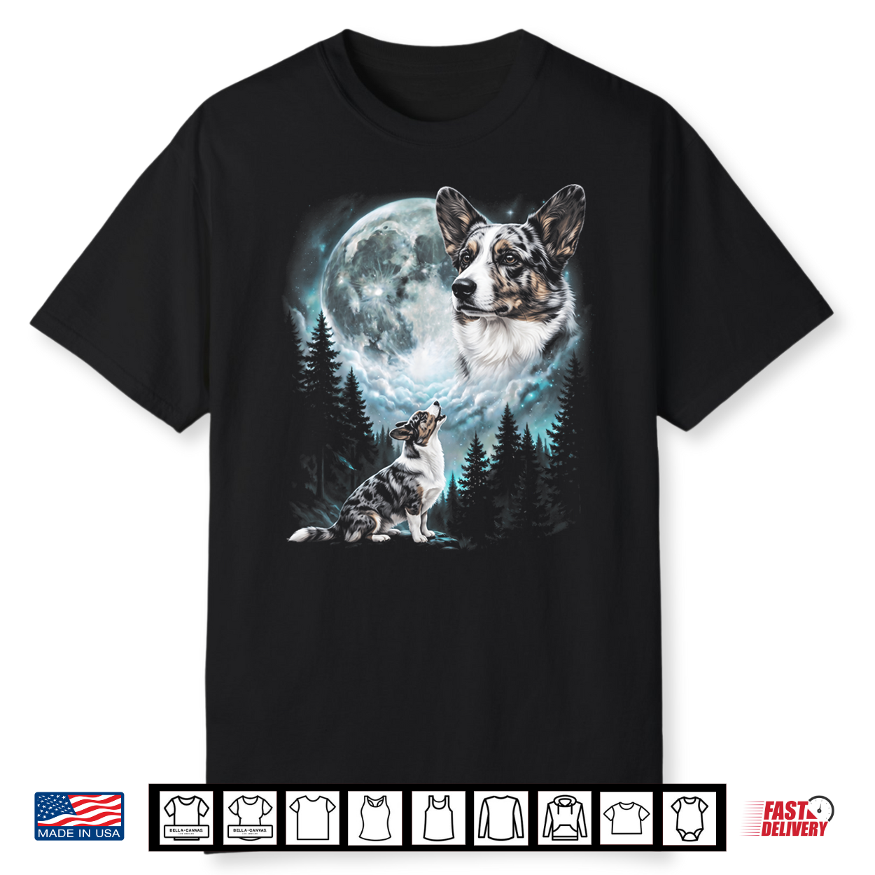 Corgi Howling To The Moon Retro 90’S Dog Shirt Corgi Howling To The Moon Retro 90’S Dog Shirt